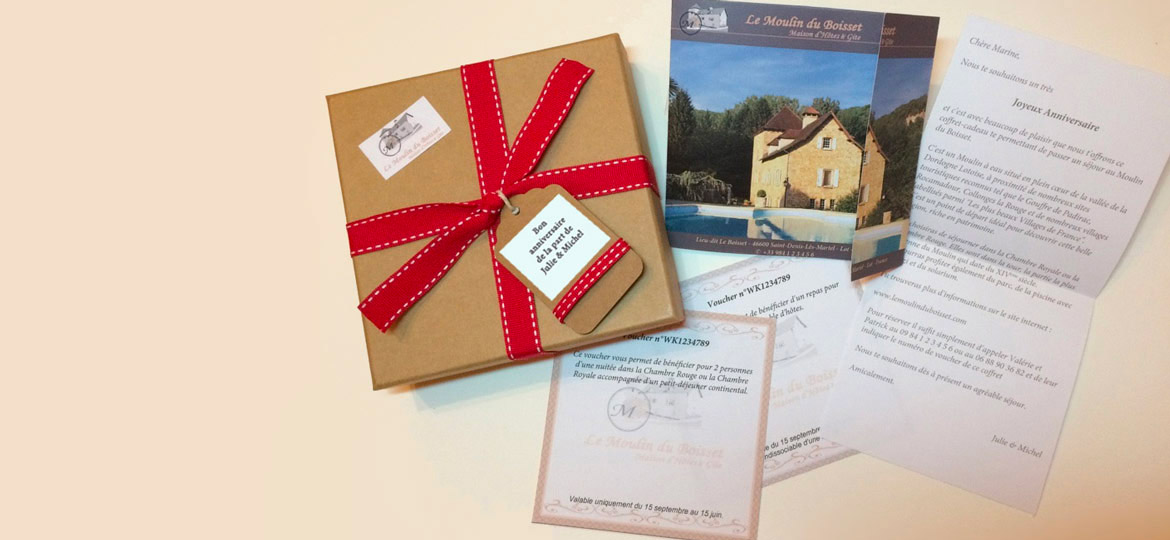 Coffrets cadeaux du Moulin du Boisset 